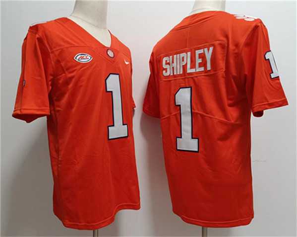 Men%27s Clemson Tigers #1 Will Shipley Orange Stitched Football Jersey->alabama crimson tide->NCAA Jersey